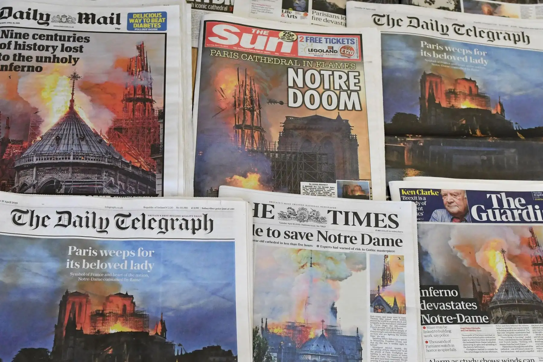 Así reflejaron los diarios del mundo el incendio en la catedral de Notre Dame. Así reflejaron los diarios del mundo el incendio en la catedral de Notre Dame.