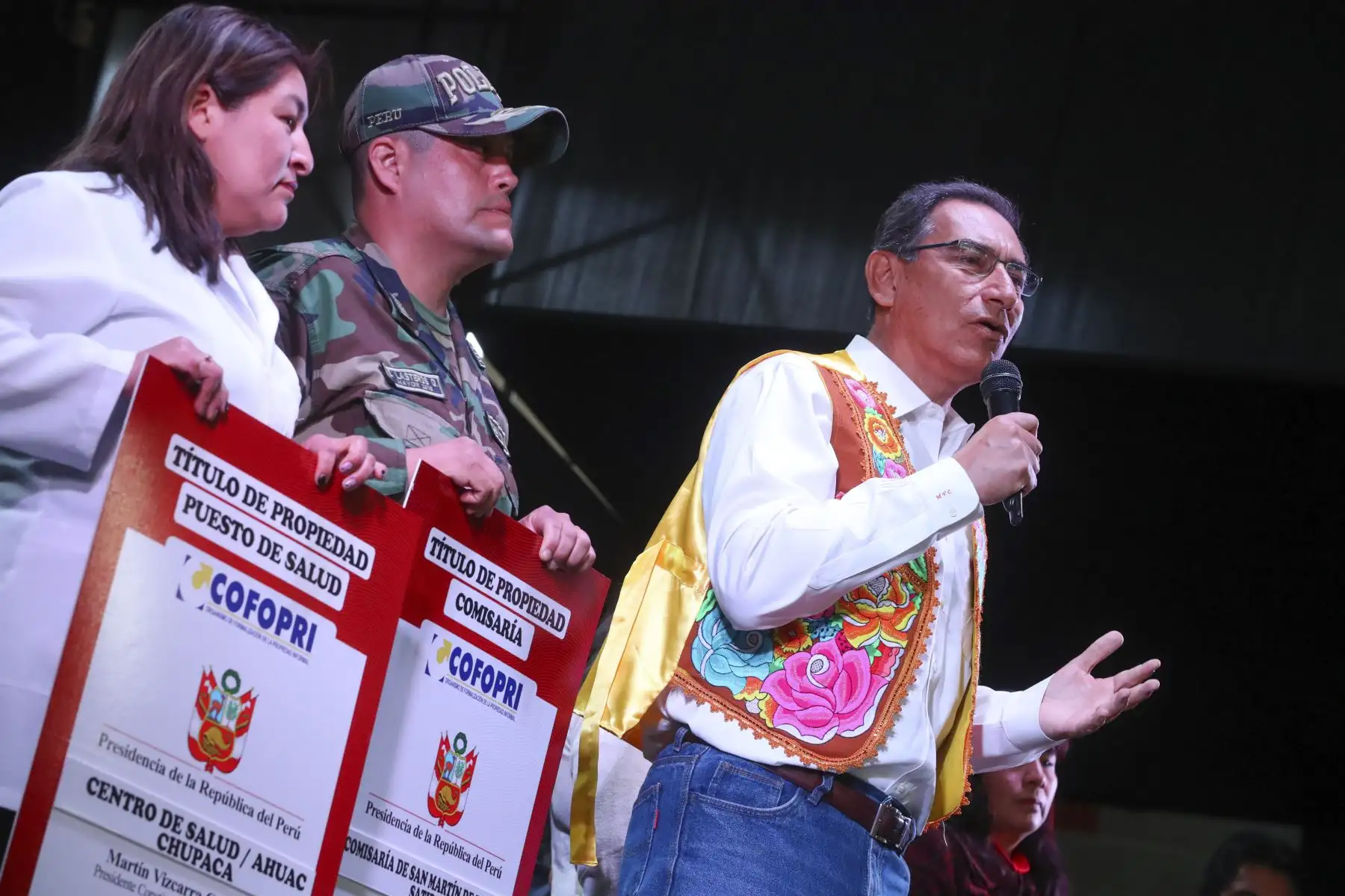 Presidente Vizcarra entrega títulos de propiedad en Junín.Foto: ANDINA/Prensa Presidencia