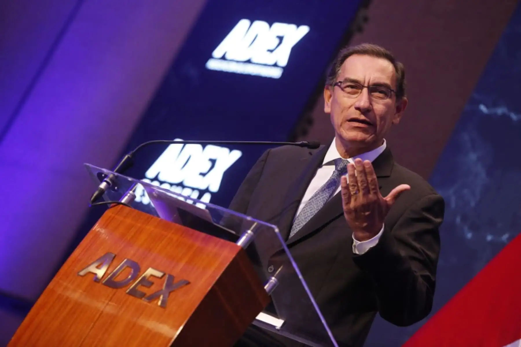 Presidente  Martín Vizcarra participa en la ceremonia de presentación del consejo directivo de la Asociación de Exportadores ( ADEX ).Foto: ANDINA/Presidencia