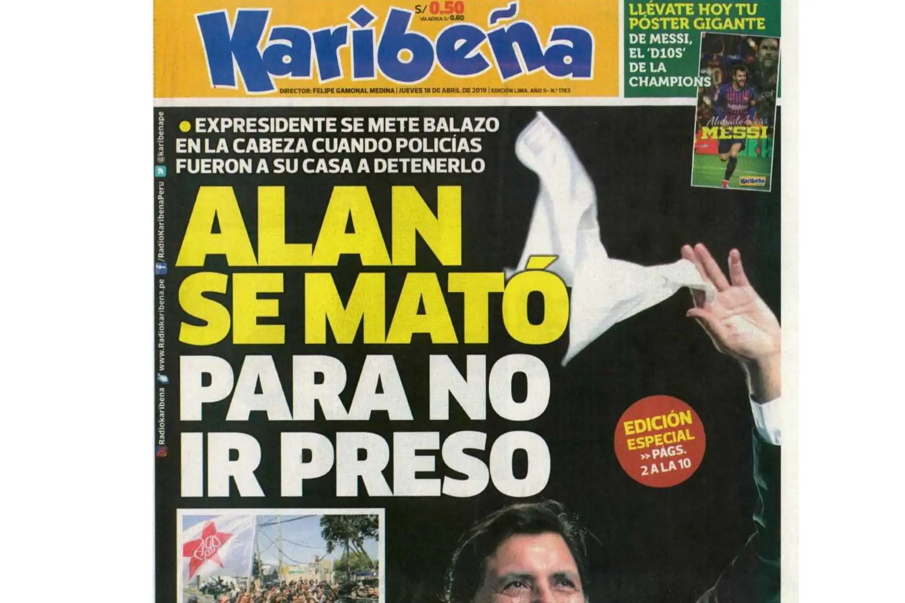 Alan García: Las portadas de los diarios peruanos