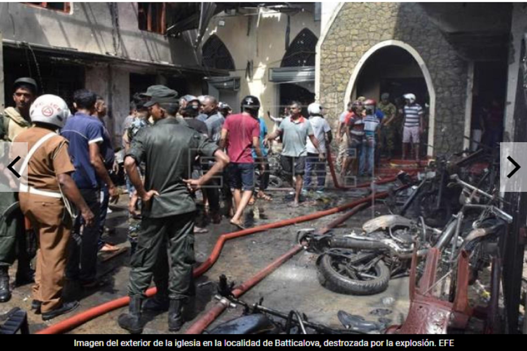Más de 200 muertos tras ocho explosiones en iglesias y hoteles de lujo en Sri Lanka