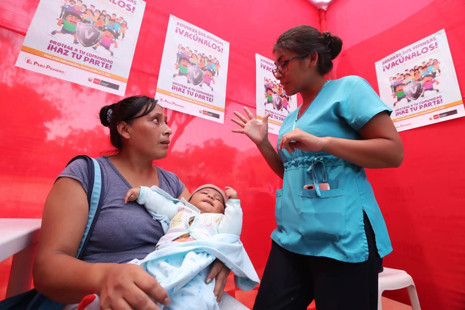 Con la presencia de la Ministra de Salud, Zulema Tomas, el Minsa lanza la semana de vacunación de Las Americas. Foto: ANDINA/Melina Mejía