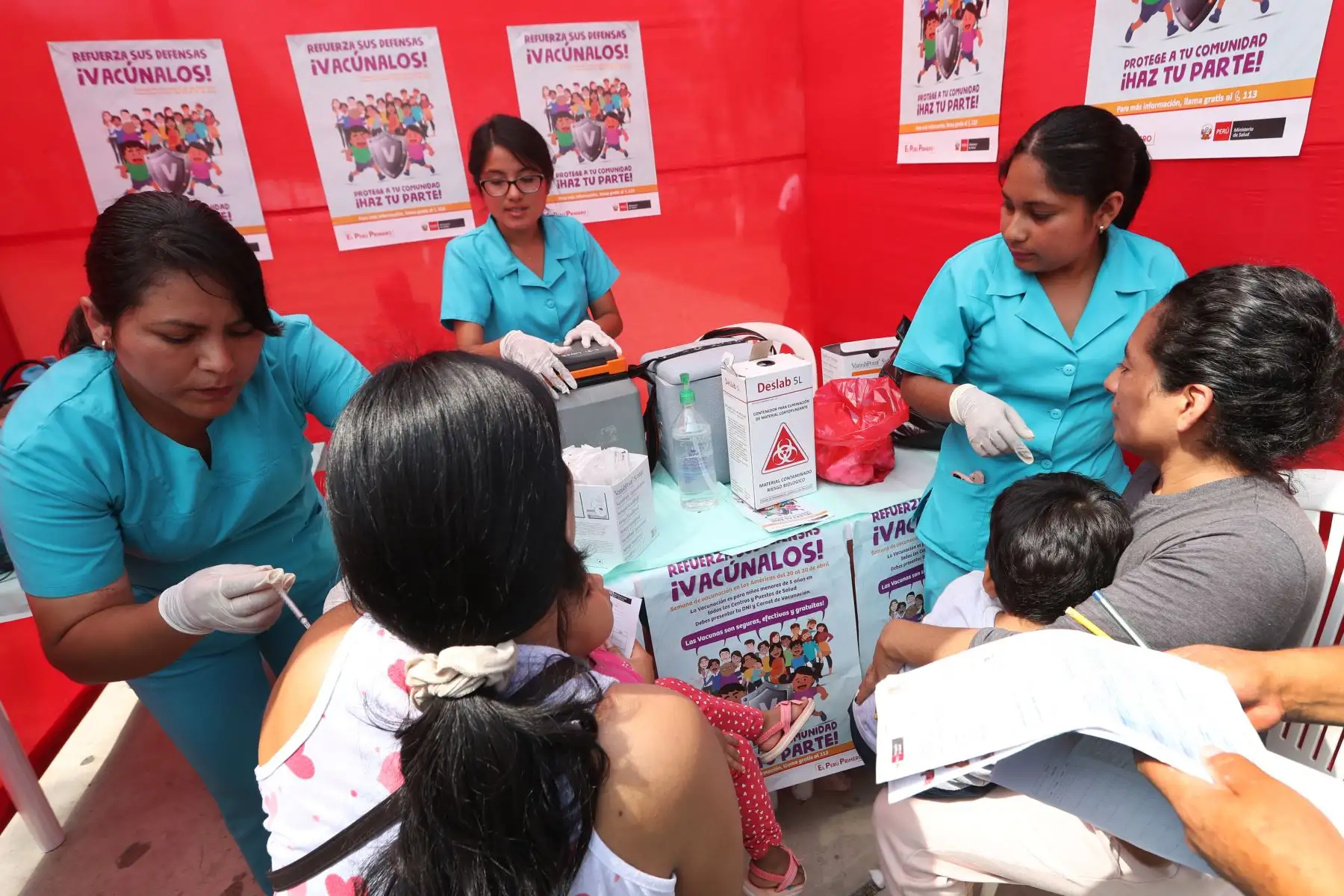 Con la presencia de la Ministra de Salud, Zulema Tomas, el Minsa lanza la semana de vacunación de Las Americas. Foto: ANDINA/Melina Mejía