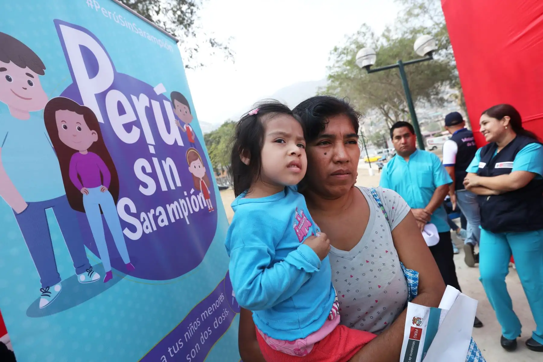Con la presencia de la Ministra de Salud, Zulema Tomas, el Minsa lanza la semana de vacunación de Las Americas. Foto: ANDINA/Melina Mejía