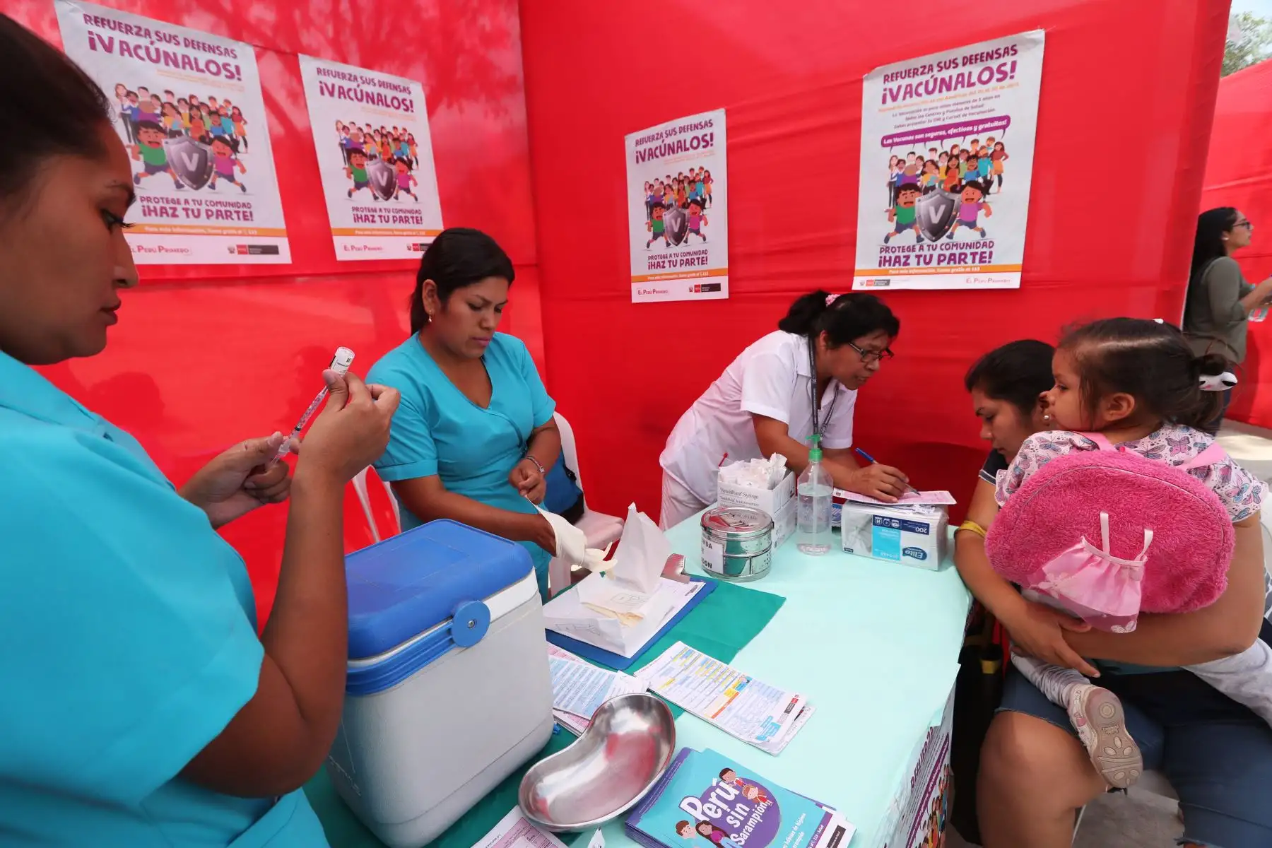 Con la presencia de la Ministra de Salud, Zulema Tomas, el Minsa lanza la semana de vacunación de Las Americas. Foto: ANDINA/Melina Mejía