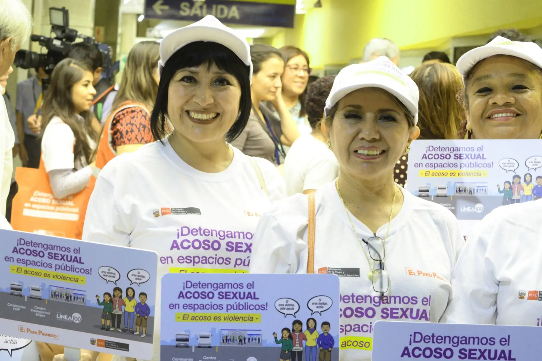 Ministerio de la Mujer y Poblaciones Vulnerables lanzó campaña “El acoso es Violencia”, con el fin de sensibilizar sobre el acoso en espacios públicos.
Foto: Difusión/ MIMP