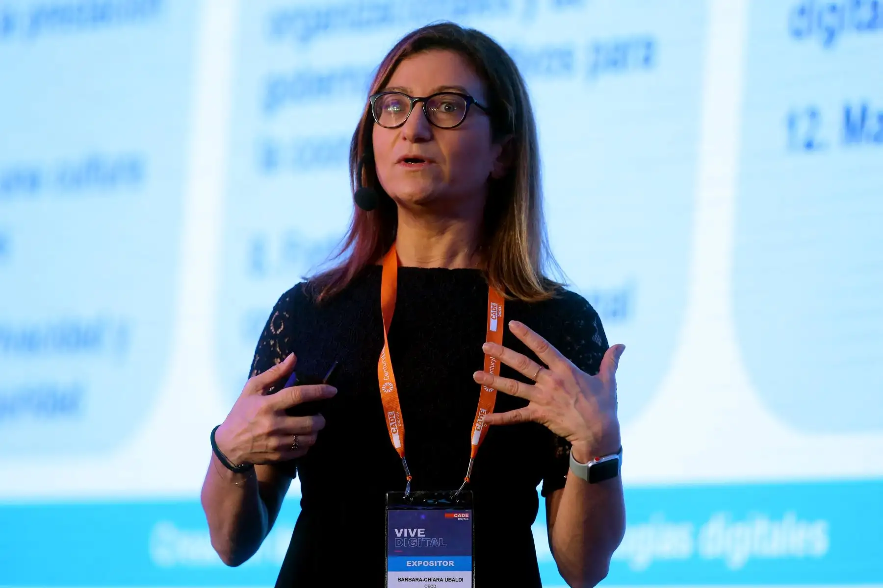 Barbara-Chiara Ubaldi de la OCDE. ANDINA/Vidal Tarqui