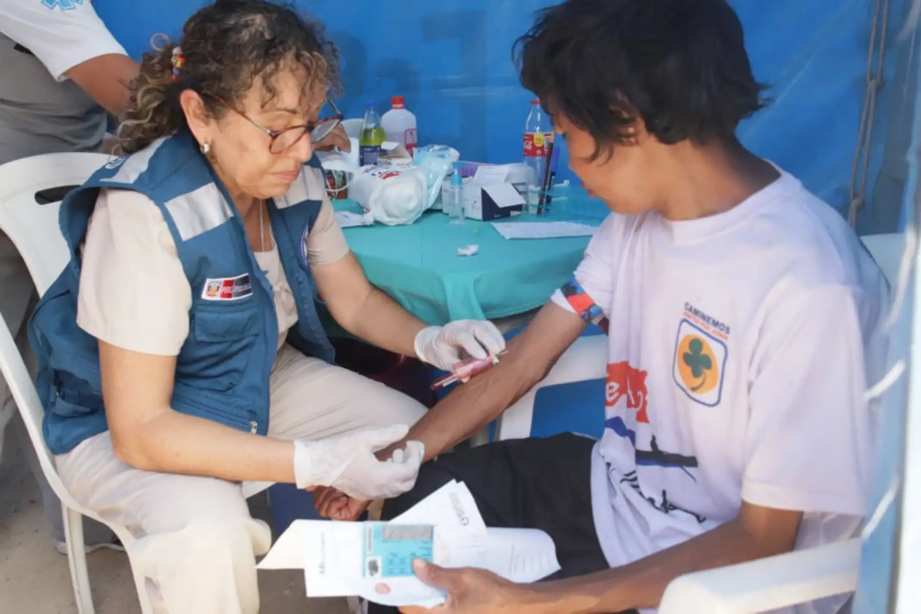 Comando Conjunto de las Fuerzas Armadas y DEVIDA 
impulsan Campaña Cívica Multisectorial en el VRAEM  llevando atencion de salud en más de 20 especialidades médicas, como programas y servicios del Estado en el Centro Poblado de Puerto Prado, en el departamento de Junín.
Foto: ANDINA/CCFFAA PERU