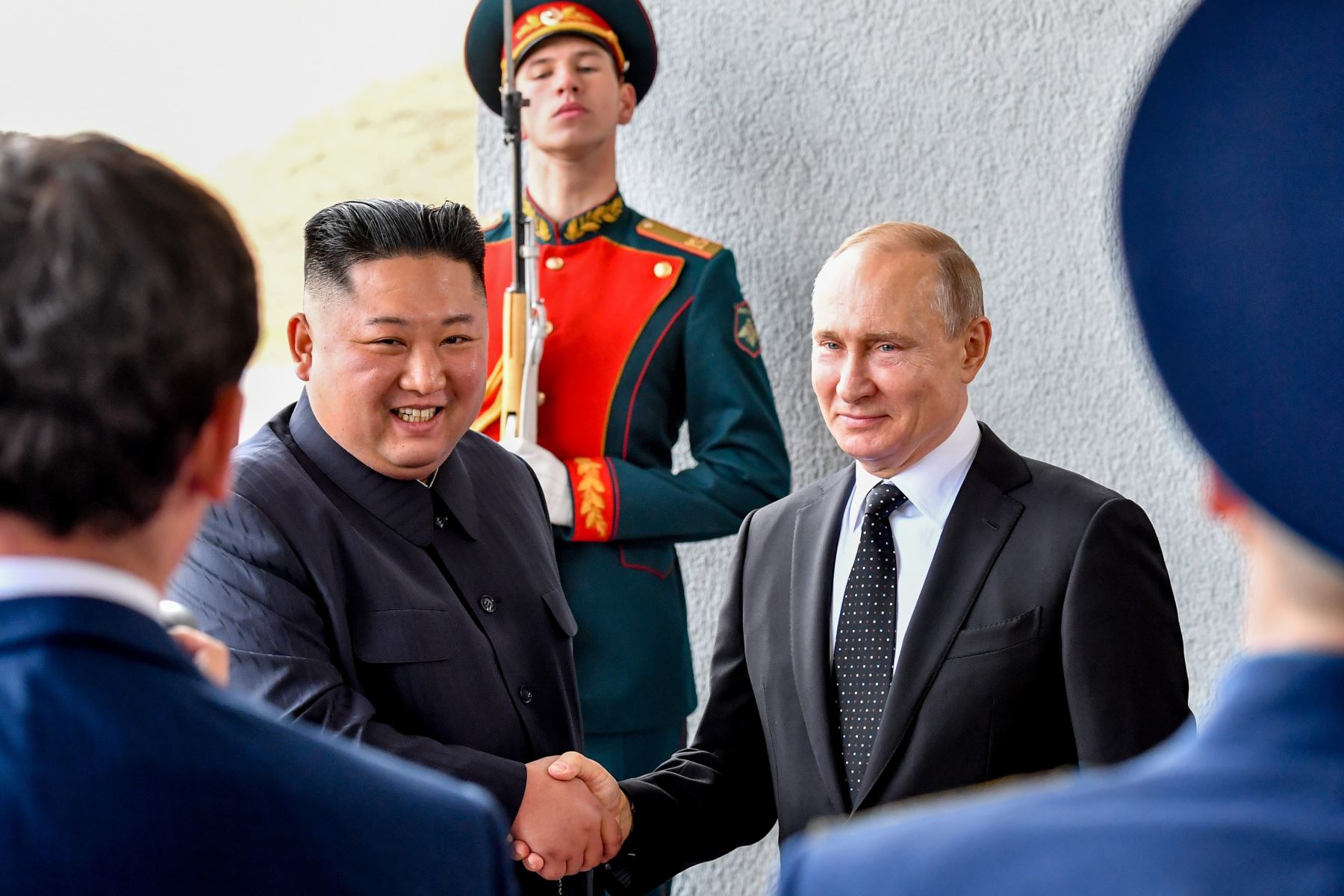25/04/2019   El líder de Corea del Norte Kim Jong Un se reunió con el presidente de Rusia, Vladimir Putin, en la ciudad rusa de Vladivostok. Foto: AFP
