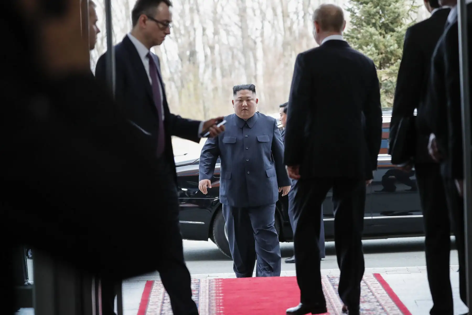 El líder de Corea del Norte Kim Jong Un se reunió con el presidente de Rusia, Vladimir Putin, en la ciudad rusa de Vladivostok. Foto: AFP