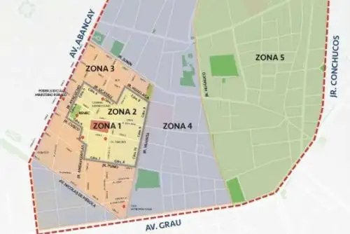 Mapa proporcionado por Municipalidad de Lima.