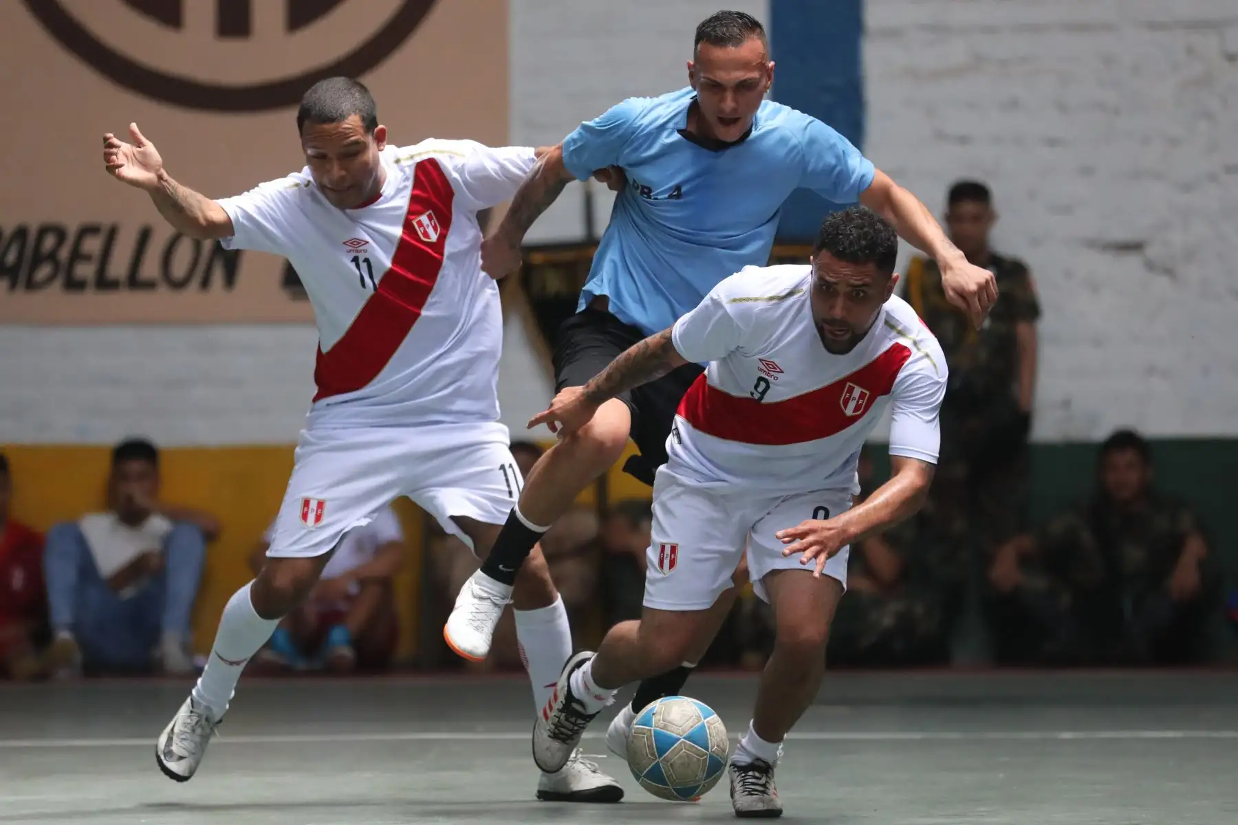Reclusos del penal de Lurigancho disputan la final del campeonato Copa América Lurigancho 2019, organizado por el INPE. Foto: ANDINA/Juan Carlos Guzmán Negrini.