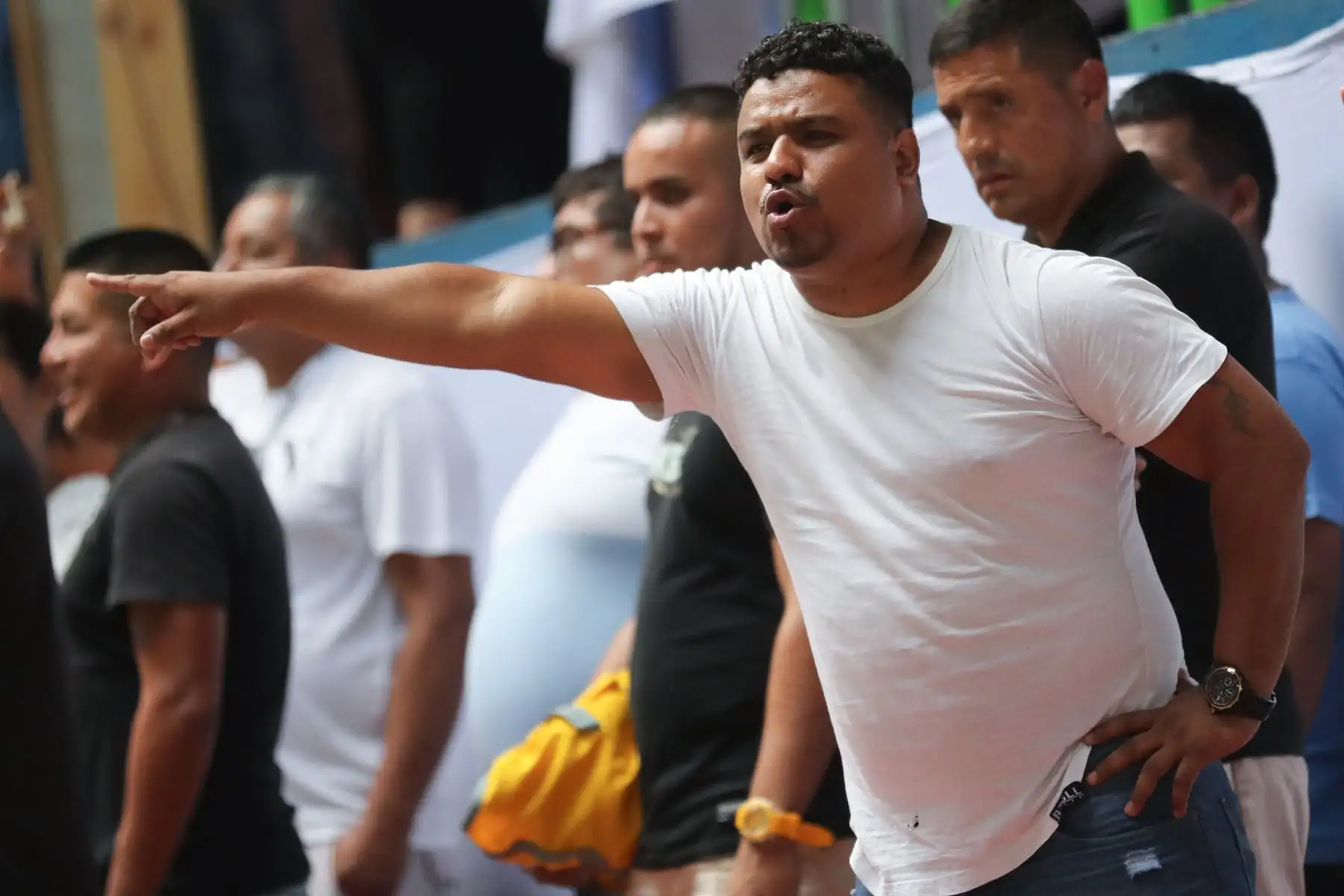 Reclusos del penal de Lurigancho disputan la final del campeonato Copa América Lurigancho 2019, organizado por el INPE. Foto: ANDINA/Juan Carlos Guzmán Negrini.