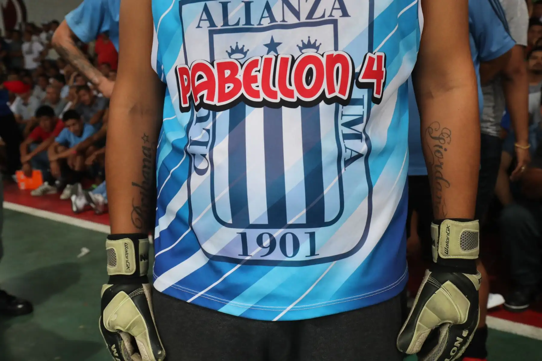 Reclusos del penal de Lurigancho disputan la final del campeonato Copa América Lurigancho 2019, organizado por el INPE. Foto: ANDINA/Juan Carlos Guzmán Negrini.