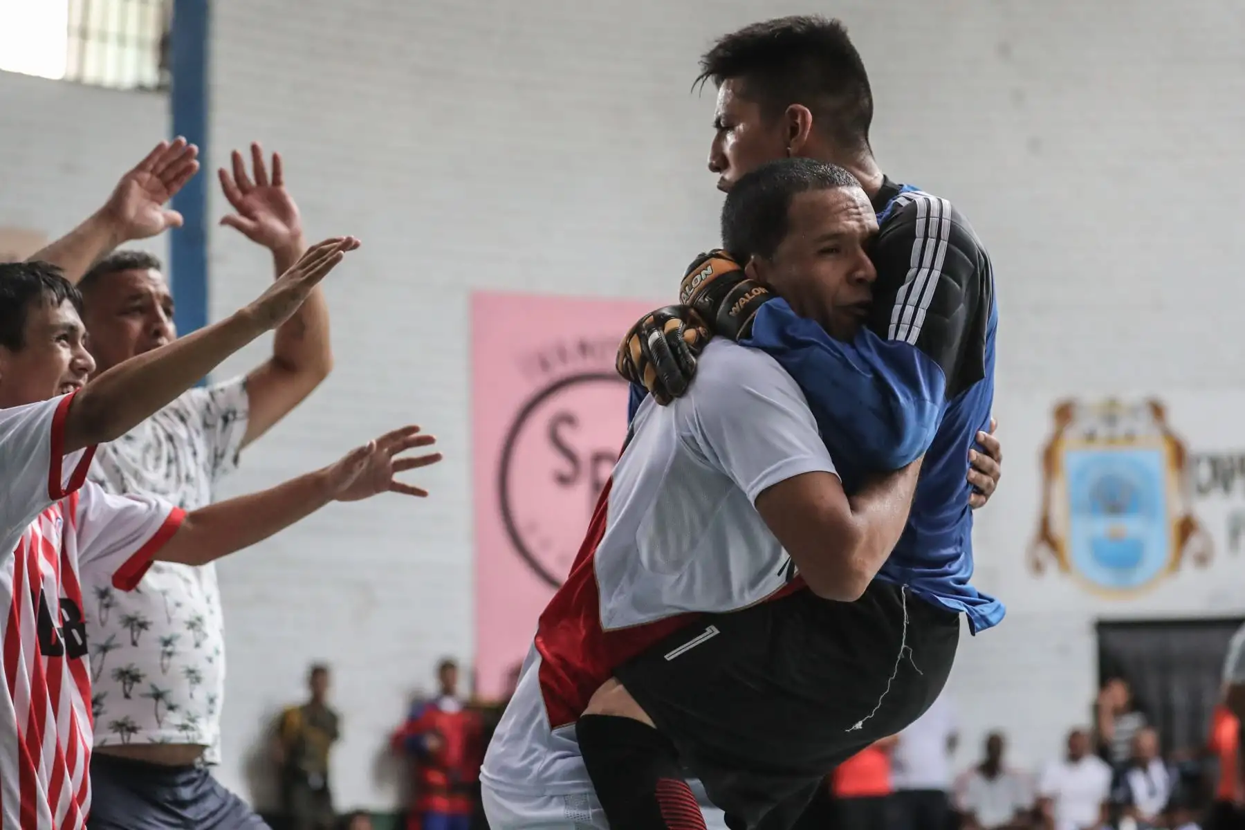 Reclusos del penal de Lurigancho disputan la final del campeonato Copa América Lurigancho 2019, organizado por el INPE. Foto: ANDINA/Juan Carlos Guzmán Negrini.