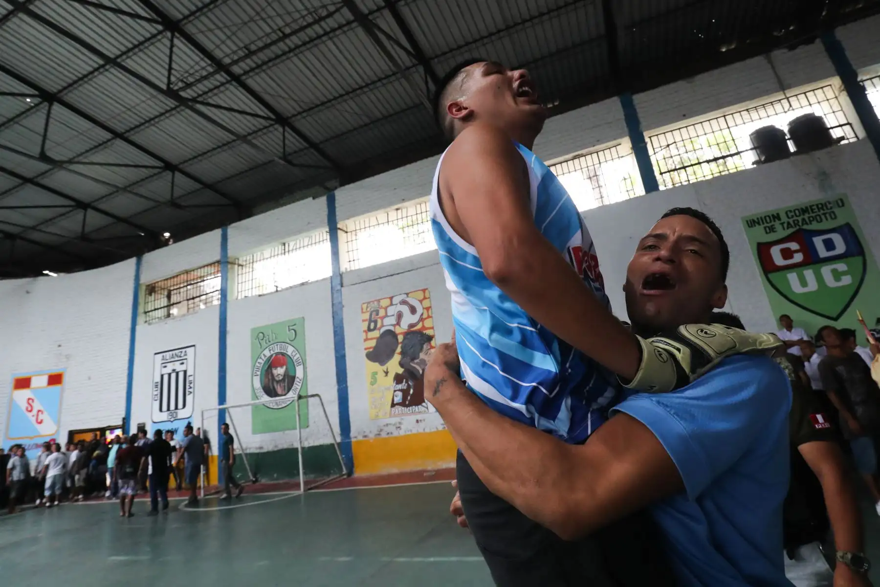 Reclusos del penal de Lurigancho disputan la final del campeonato Copa América Lurigancho 2019, organizado por el INPE. Foto: ANDINA/Juan Carlos Guzmán Negrini.