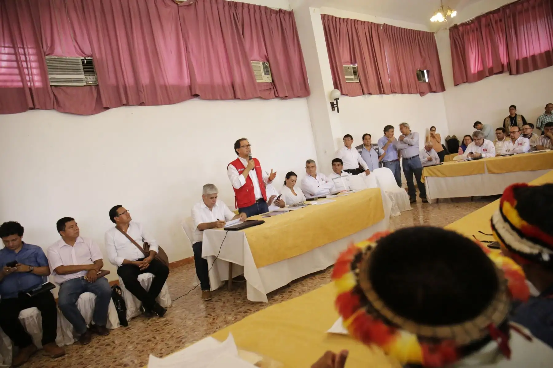 Presidente del Consejo de Ministros se reúne con representantes de las comunidades de las cinco cuencas de Loreto.Foto:ANDINA/PCM