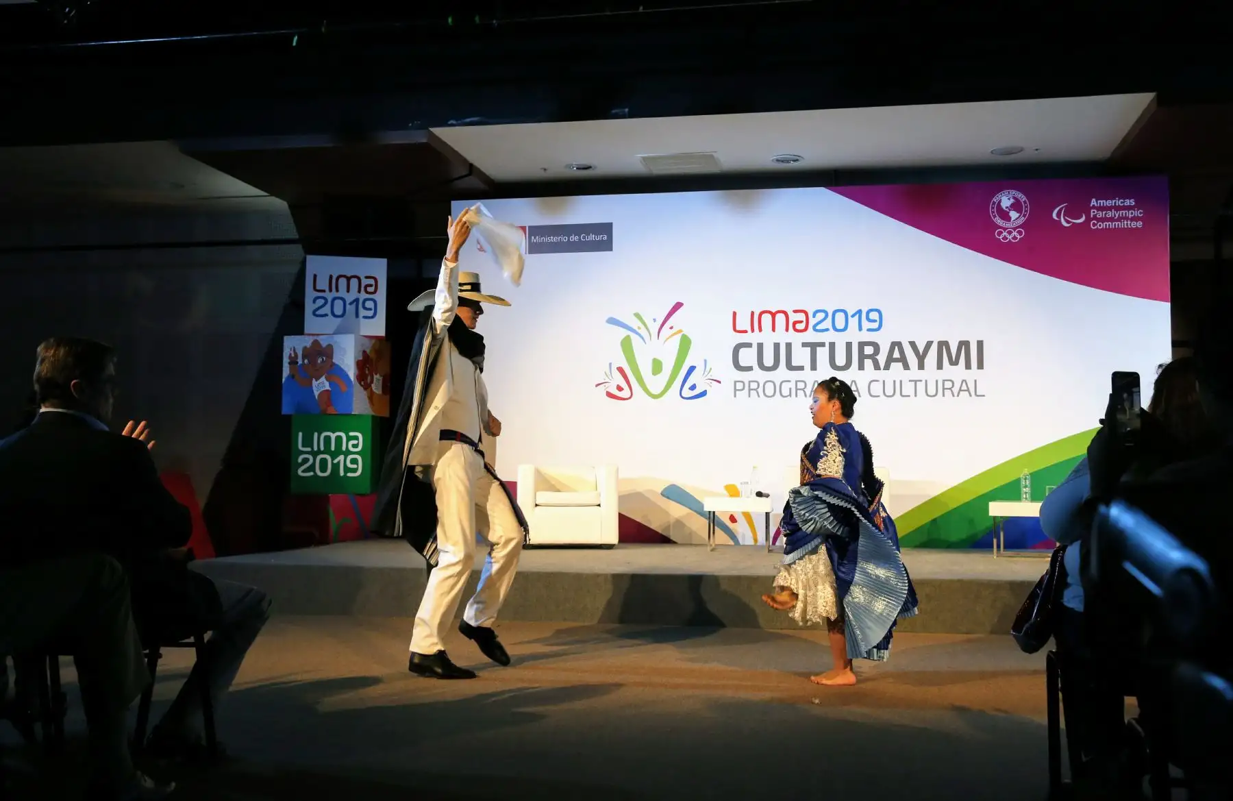Panamericanos Lima 2019. Con el lema La Fiesta de la Cultura, el comite Organizador de los Juegos Panamericanos y Parapanamericanos presentó el Programa Cultural Lima 2019 acompañados por la Ministra de Cultura, Ulla Holmquist.  Foto: ANDINA/Nathalie Sayago