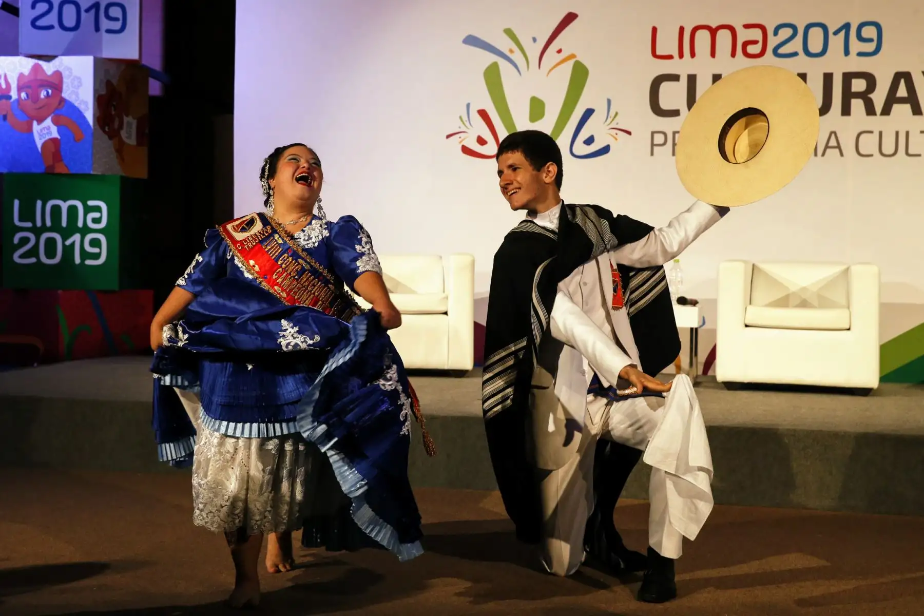 Panamericanos Lima 2019. Con el lema La Fiesta de la Cultura, el comite Organizador de los Juegos Panamericanos y Parapanamericanos presentó el Programa Cultural Lima 2019 acompañados por la Ministra de Cultura, Ulla Holmquist.  Foto: ANDINA/Nathalie Sayago