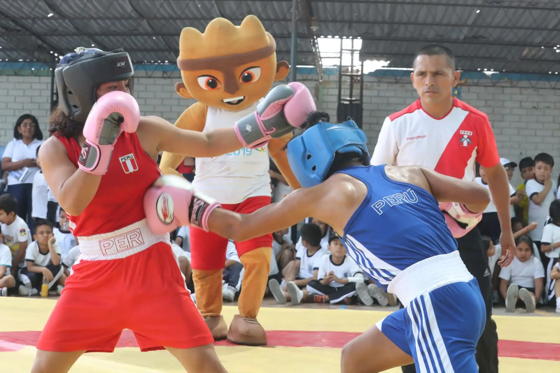 Lima 2019 promociona el Boxeo y la Lucha Libre, en el Coliseo Miguel Grau del Callao, sede de los Juegos Panamericanos.Foto: ANDINA/Juan Carlos Guzmán