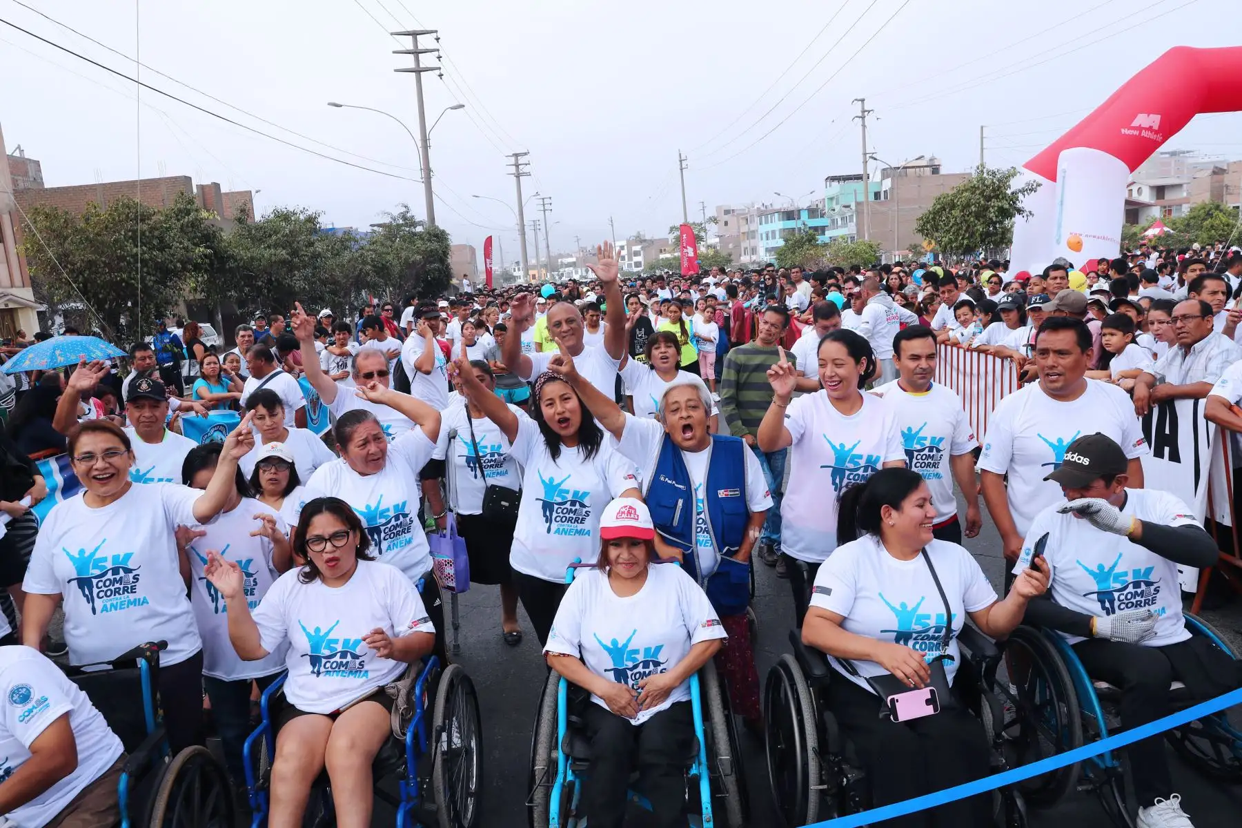 Ministra de Salud, Zulema Tomás participa en inauguración de la Carrera 5K como parte de la Cruzada contra la anemia en Comas .Foto: ANDINA/Norman Córdova