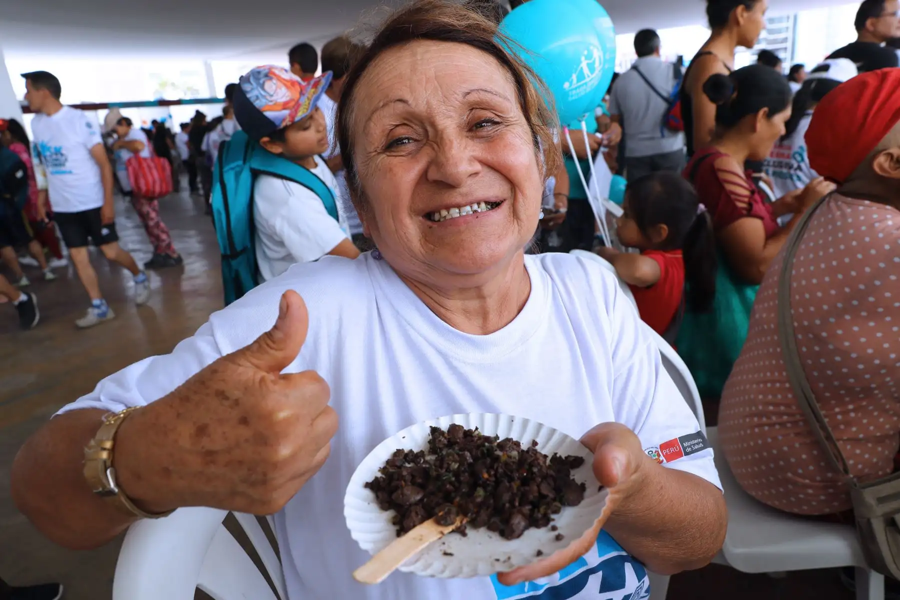 Ministra de Salud, Zulema Tomás participa en inauguración de la Carrera 5K como parte de la Cruzada contra la anemia en Comas .Foto: ANDINA/Norman Córdova
