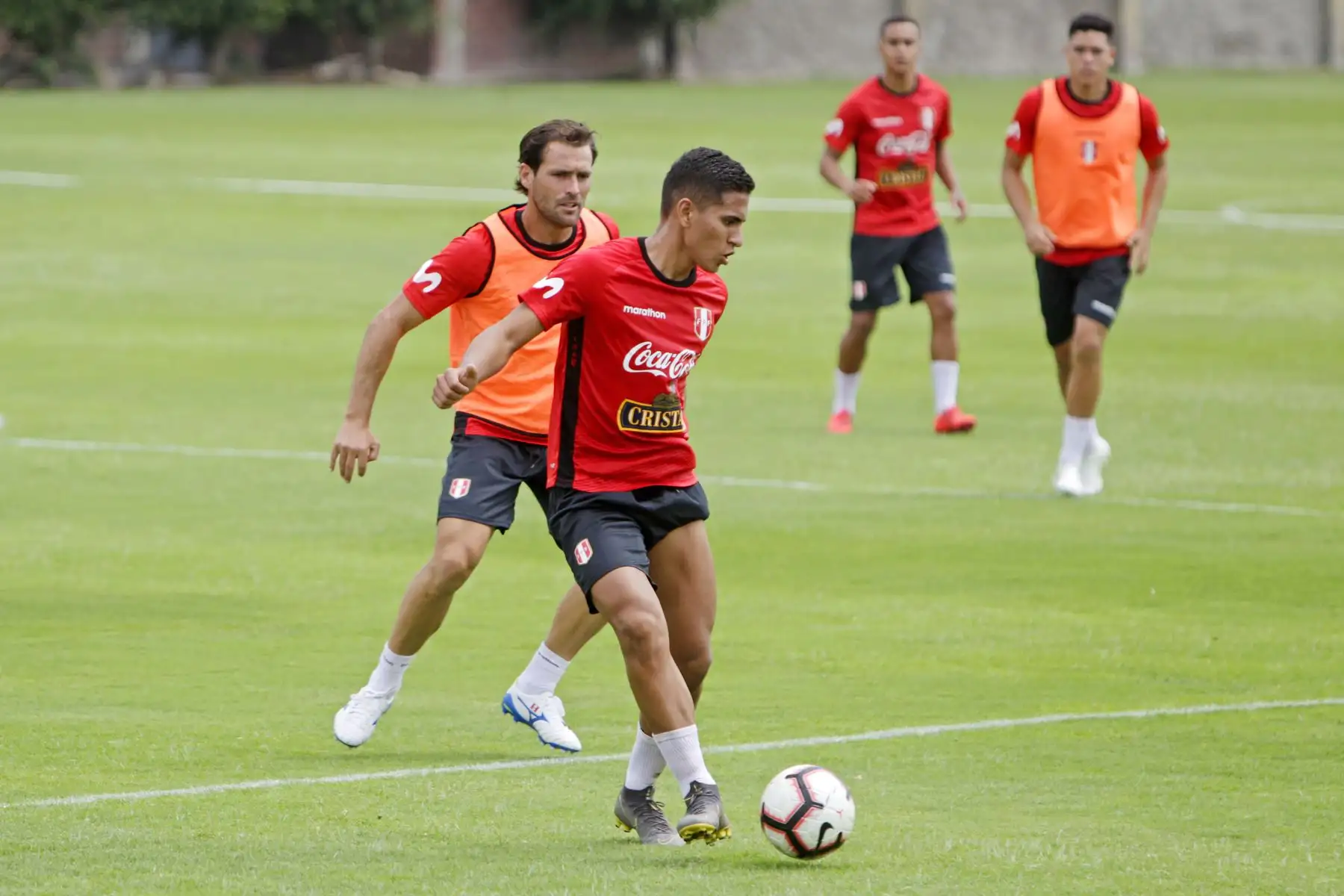 La Selección Peruana de Fútbol Sub 23 inició sus entrenamientos para afrontar los Juegos Panamericanos Lima 2019 bajo la dirección técnica de Nolberto Solano.
Foto: Lima 2019