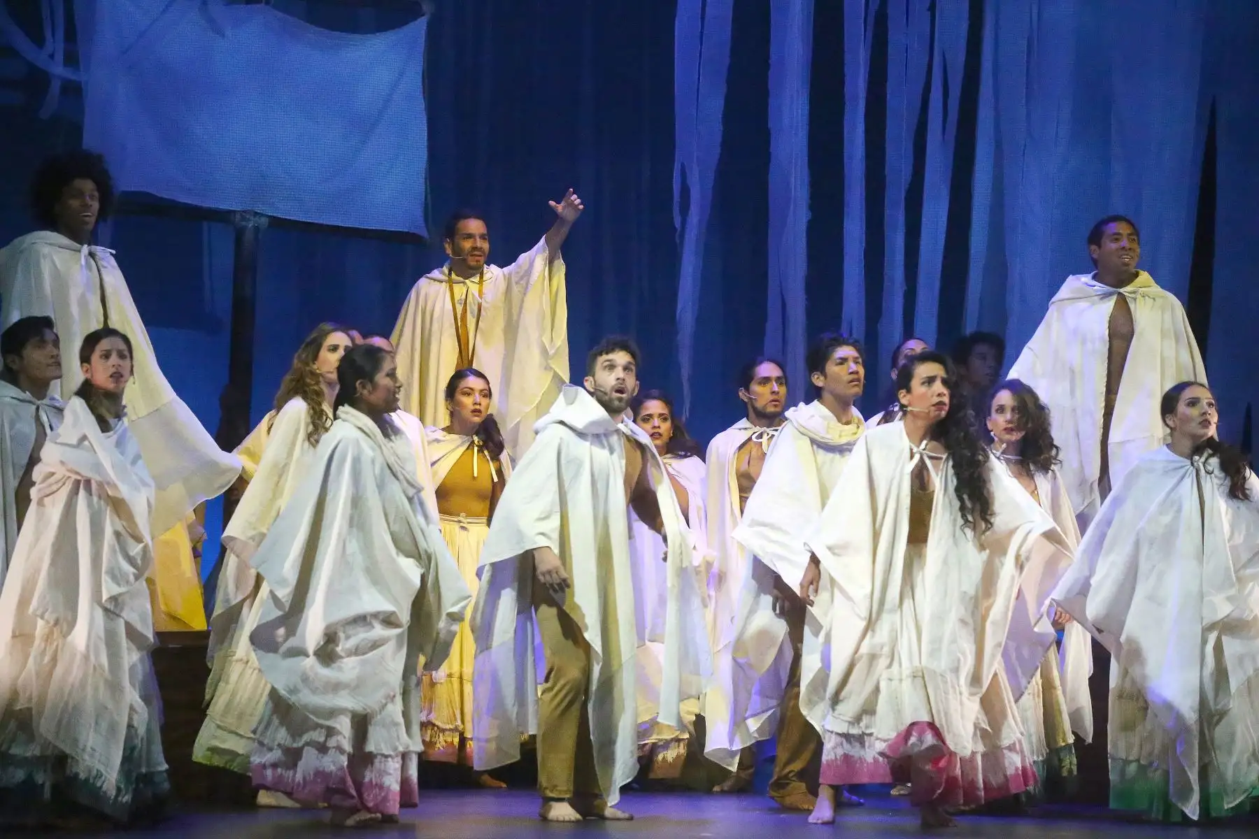 Se estrena  obra teatral musical "Todos Vuelven"  en el Teatro Municipal.
Foto:ANDINA/Héctor Vinces.