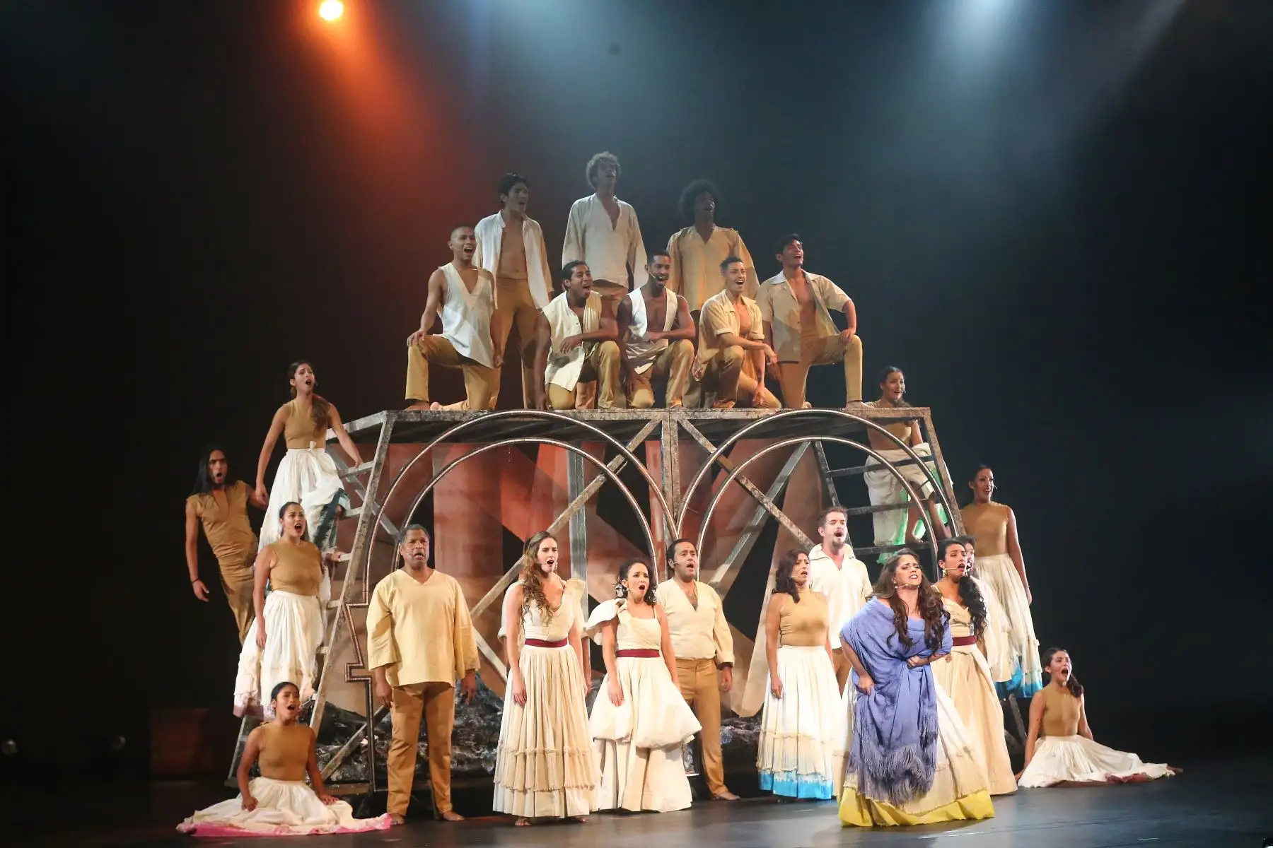Se estrena  obra teatral musical "Todos Vuelven"  en el Teatro Municipal.
Foto:ANDINA/Héctor Vinces.