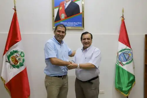 Los gobernadores de Áncash, Juan Carlos Morillo Ulloa, y de Ucayali, Francisco Pezo Torres, sostuvieron reunión de trabajo en la ciudad ucayalina de Pucallpa.
