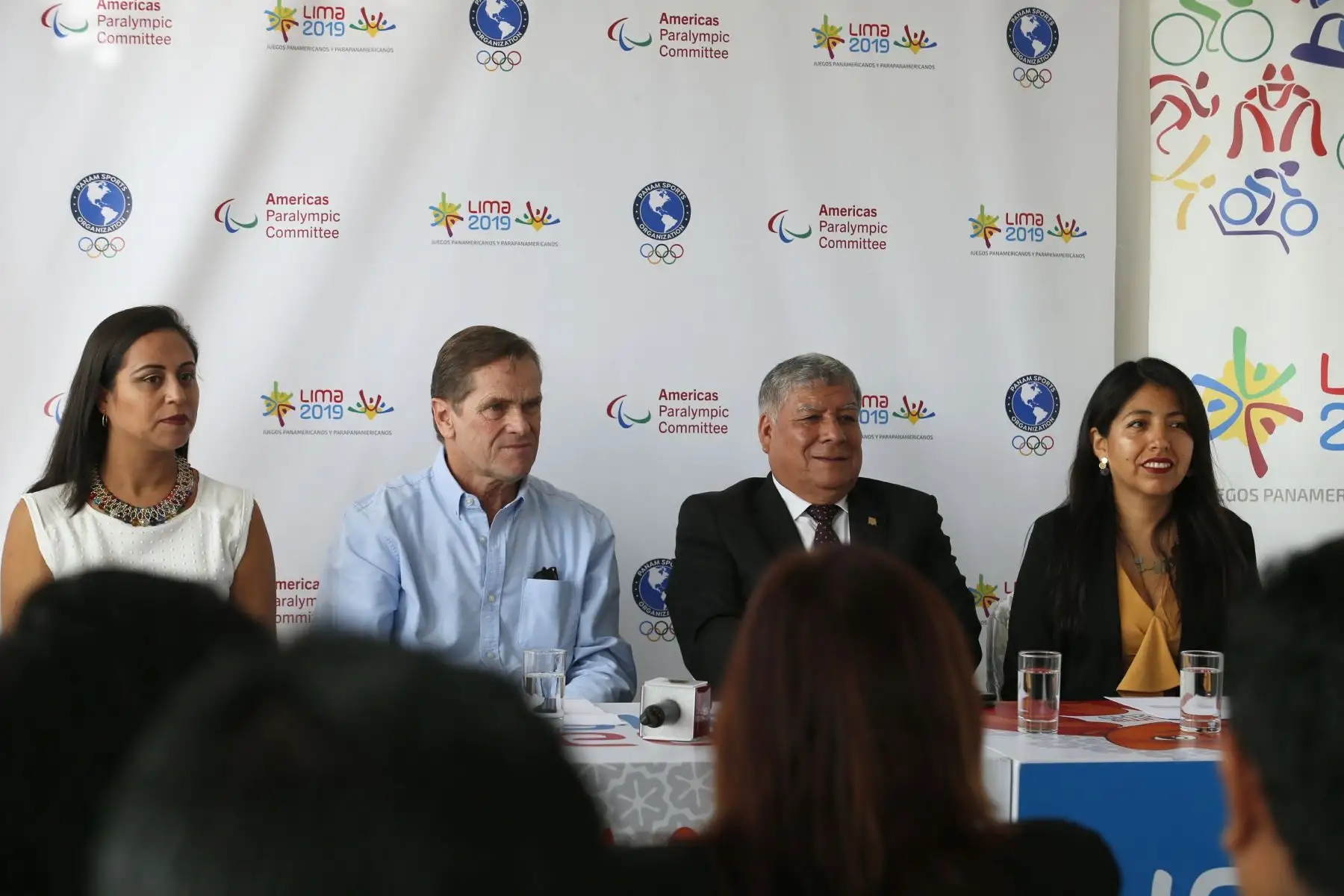 Panamericanos Lima 2019. Reconocimiento a la UNMSM por ser la institución con mayor número de voluntarios este contó con la presencia de Carlos Neuhaus, Presidente Lima 2019, Ángela Morales Jefa de Volntariado, Amalia Moreno Secretaria Ejecutiva Lima 2019 y Orestes Cachay Rector de la Universidad. Foto: ANDINA/Nathalie Sayago