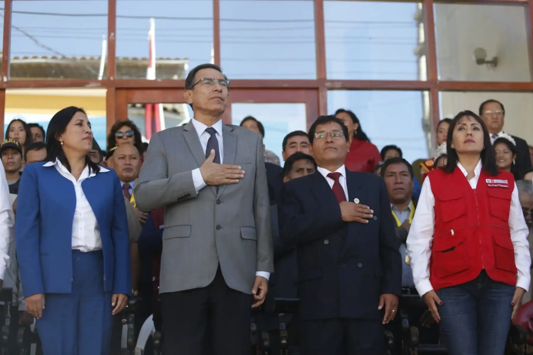 Jefe de Estado asiste a la celebración del 150 aniversario del colegio emblemático 2 de Mayo de Caraz (Áncash). Foto: ANDINA/Prensa Presidencia