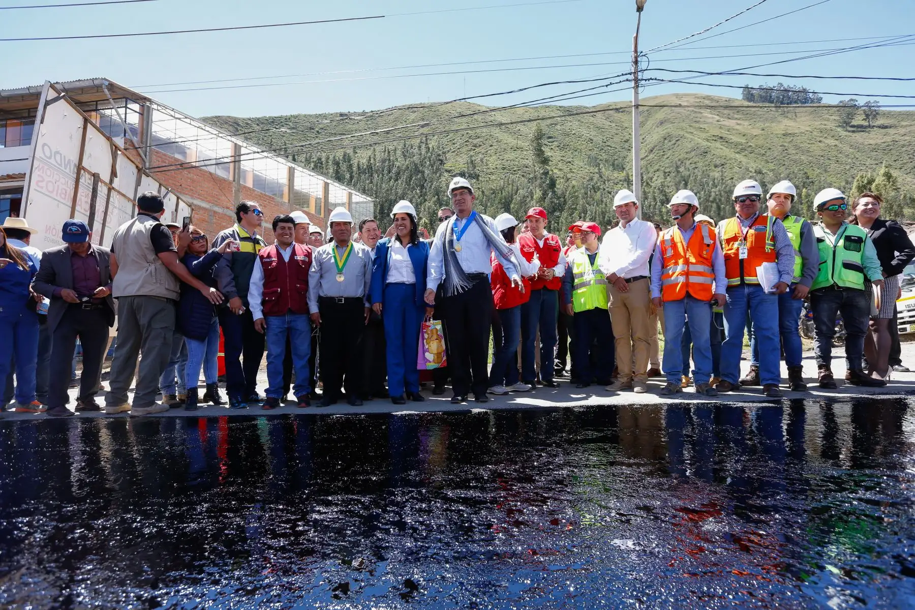 Presidente Vizcarra realiza inspección de las obras de rehabilitación de la carretera Huaraz - Caraz. Foto: ANDINA/ Prensa Presidencia