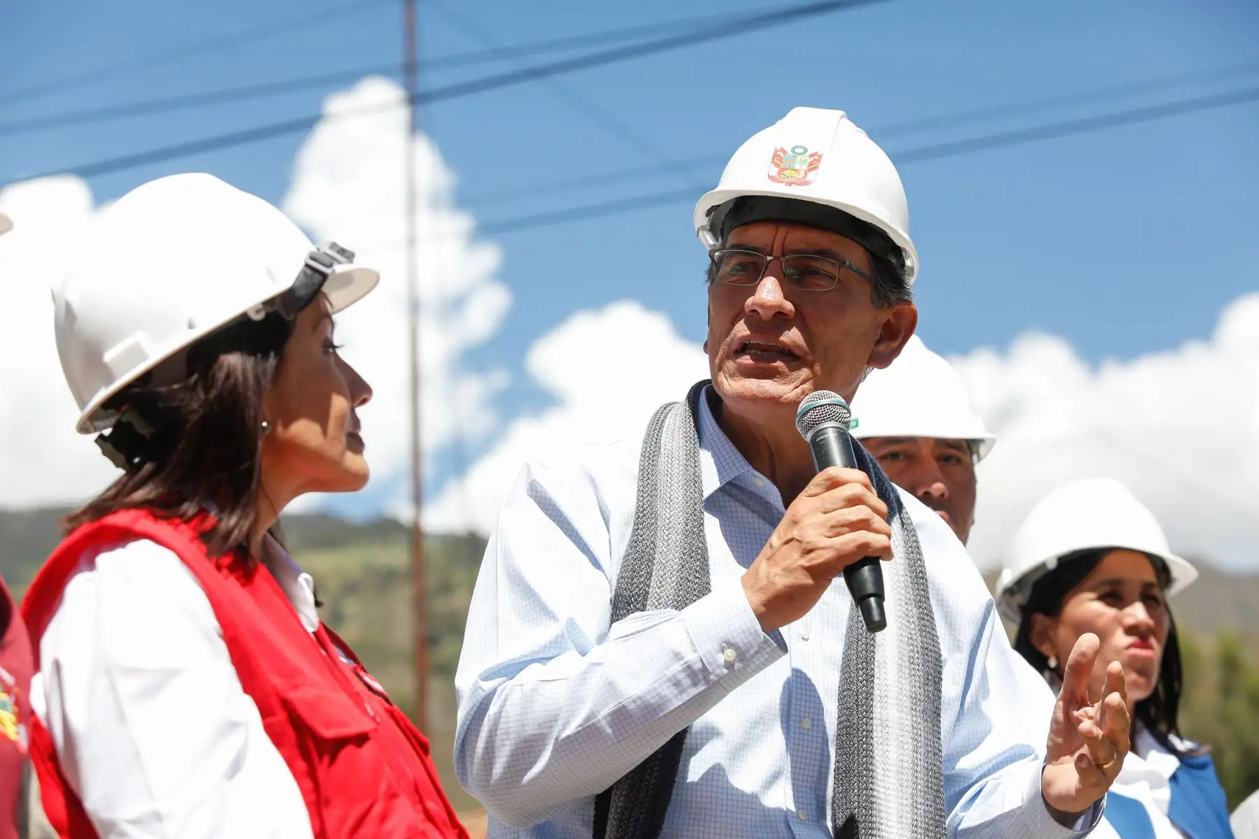 Presidente Vizcarra realiza inspección de las obras de rehabilitación de la carretera Huaraz - Caraz. Foto: ANDINA/ Prensa Presidencia