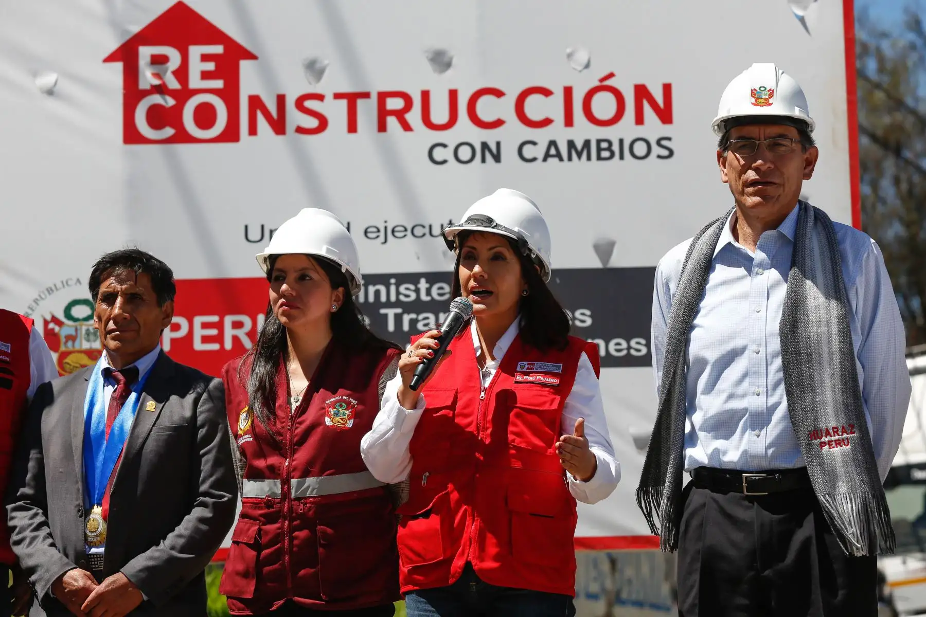 Presidente Vizcarra realiza inspección de las obras de rehabilitación de la carretera Huaraz - Caraz. Foto: ANDINA/ Prensa Presidencia