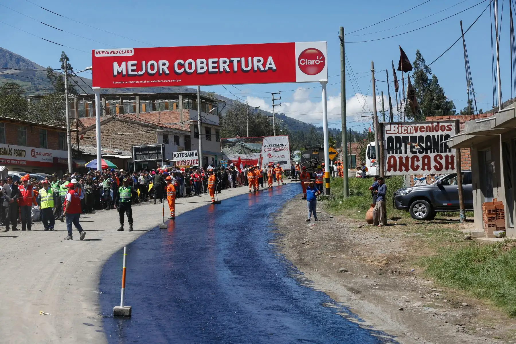 Presidente Vizcarra realiza inspección de las obras de rehabilitación de la carretera Huaraz - Caraz. Foto: ANDINA/ Prensa Presidencia