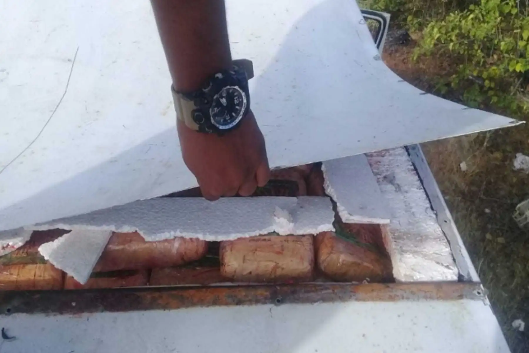 El Ministerio Público y la Policía Nacional incautaron un cargamento de 370.390 kilos de marihuana que estaba camuflado en las paredes y techo de un camión frigorífico, intervenido a la altura del kilómetro 166 de la carretera Panamericana Norte, con dirección al distrito piurano de Máncora.