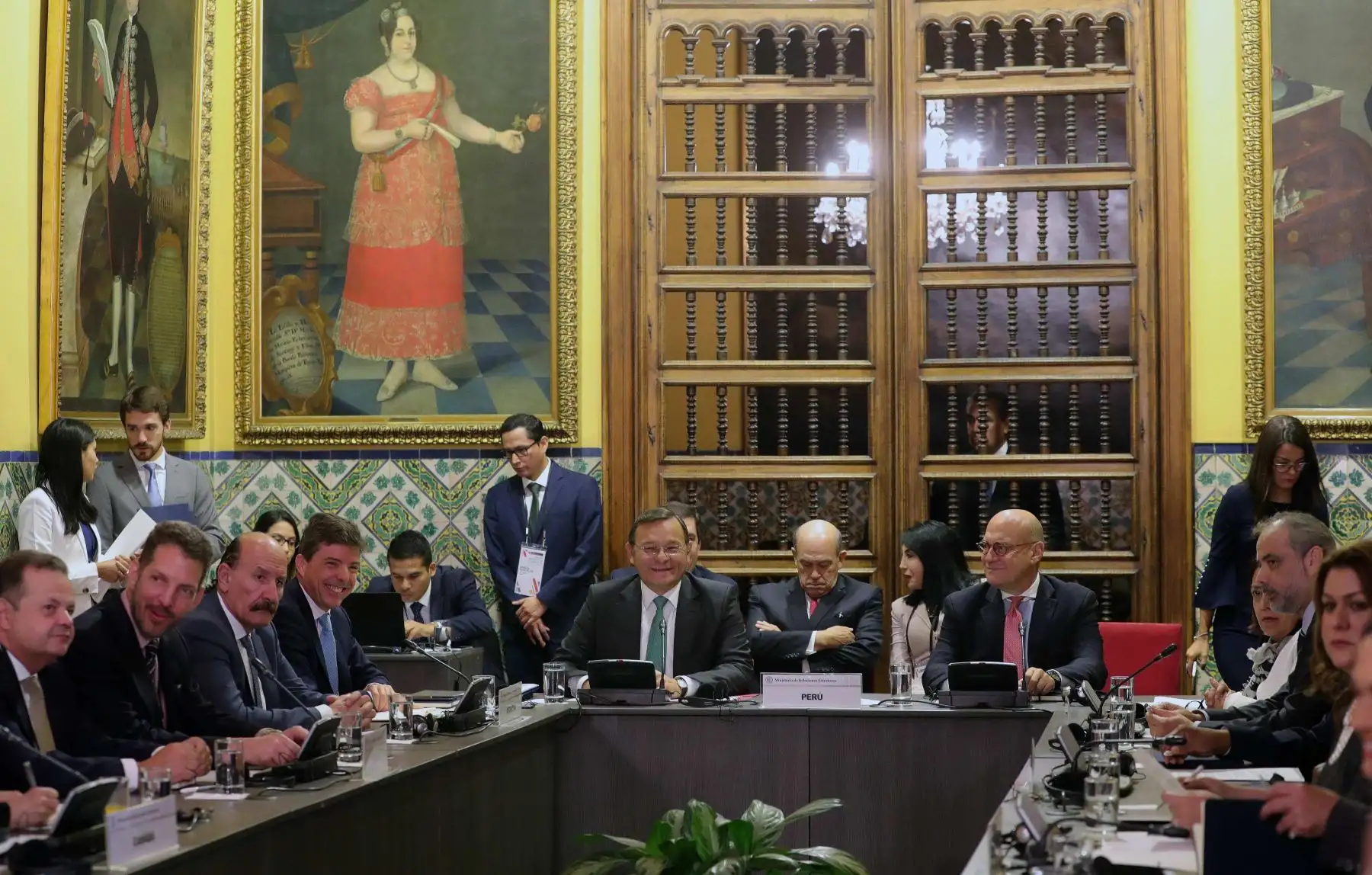 Reunión de ministros de Relaciones Exteriores de los países miembros del Grupo de Lima, para dialogar sobre la crisis política y social en Venezuela. EFE/ Ernesto Arias Foto: EFE