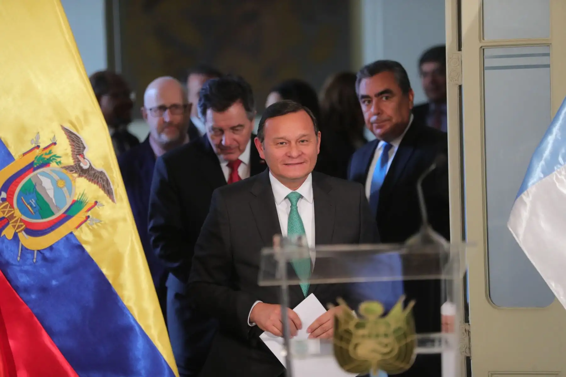 Pronunciamiento de los cancilleres y vicecancilleres de los 12 países integrantes del Grupo de Lima sobre los acontecimientos en torno a la crisis política en Venezuela. Foto: EFE