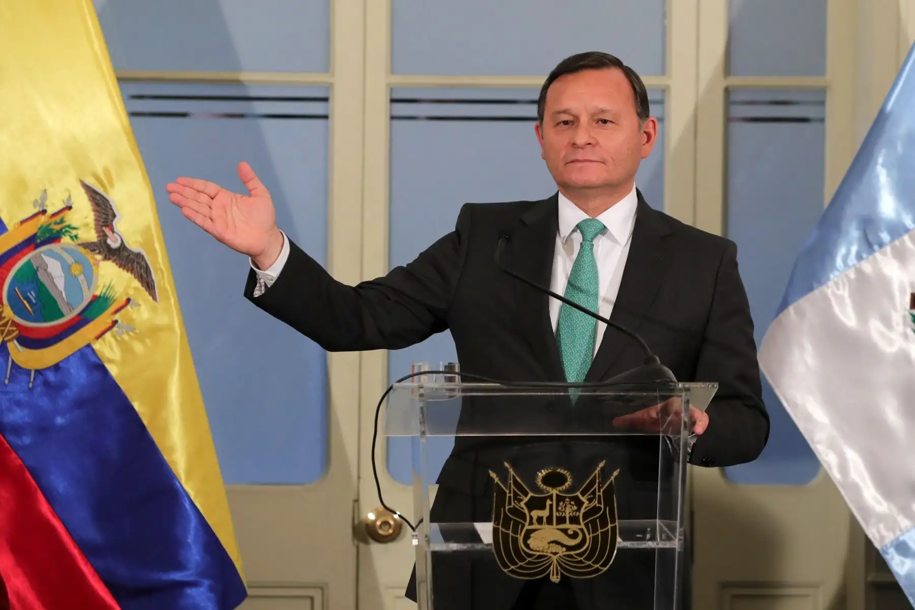 Pronunciamiento de los cancilleres y vicecancilleres de los 12 países integrantes del Grupo de Lima sobre los acontecimientos en torno a la crisis política en Venezuela. Foto: EFE