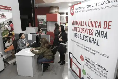 Ventanilla Única de Antecedentes del JNE. Foto: Difusión.