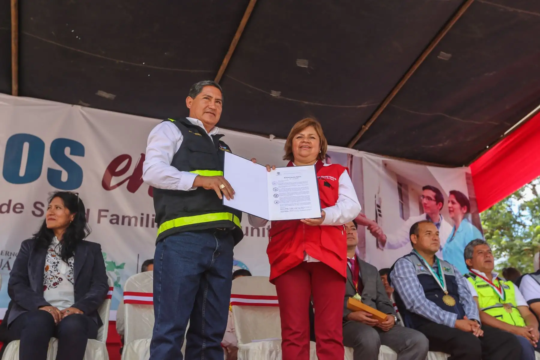 La ministra de Salud, Zulema Tomás Gonzáles,inauguró  la implementación del Programa Regional de Salud Familiar y Comunitaria en la región Huánuco, el cual permitirá mejorar el acceso a 2,500 familias a los servicios de Atención Primaria de la Salud desde sus hogares.Foto: ANDINA/Minsa