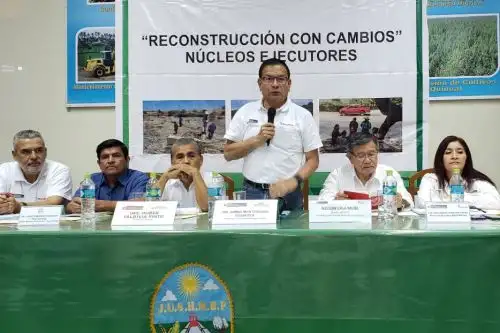 El viceministro de Desarrollo e Infraestructura Agraria y Riego, Jorge Montenegro, sostuvo una reunión con los presidentes de las juntas de usuarios de Piura y Tumbes.