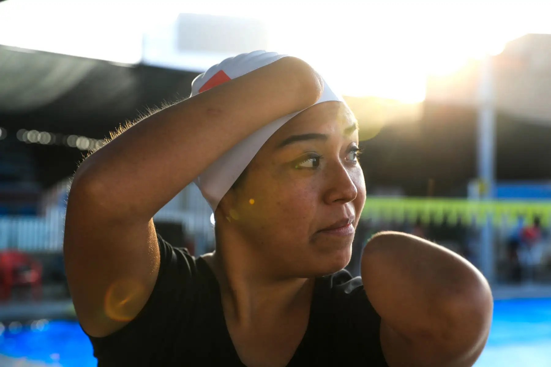 Dunia Felices, nadadora peruana que nos representó en los Juegos Parapanamericanos Lima 2019. Foto: ANDINA/Carlos Lezama