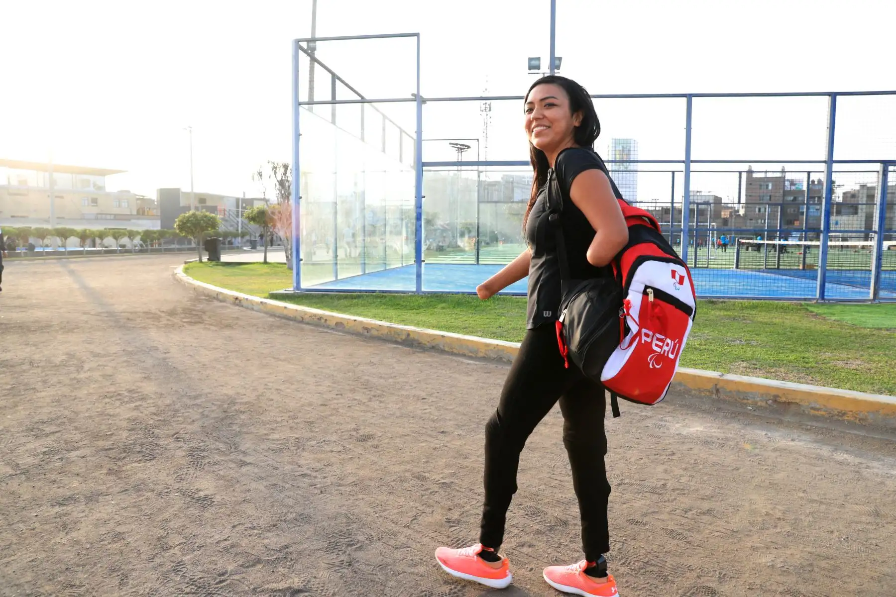 Dunia Felices, nadadora paralímpica en los Panamericanos 2019. Foto: ANDINA/Carlos Lezama