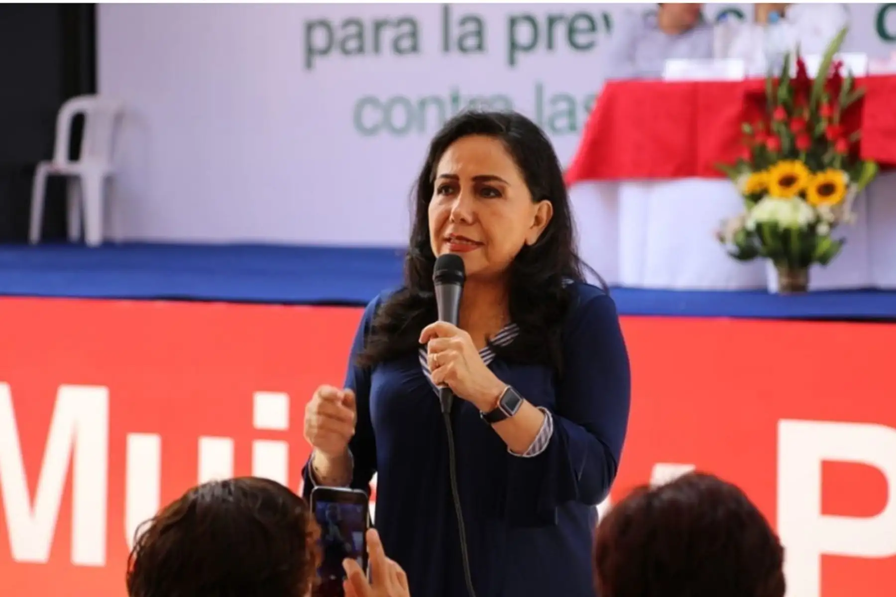 Ministra de la Mujer, Gloria Montenegro