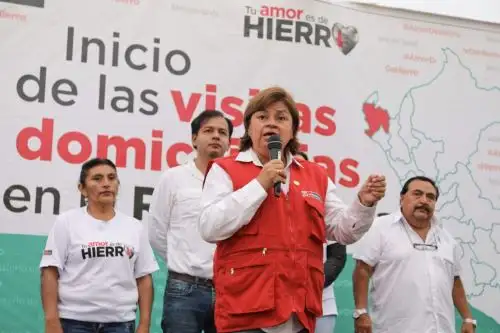Ministra de Salud, Zulema Tomás, encabeza lanzamiento de campaña de visitas domiciliarias para prevenir y controlar la anemia en la región Piura. ANDINA/Difusión