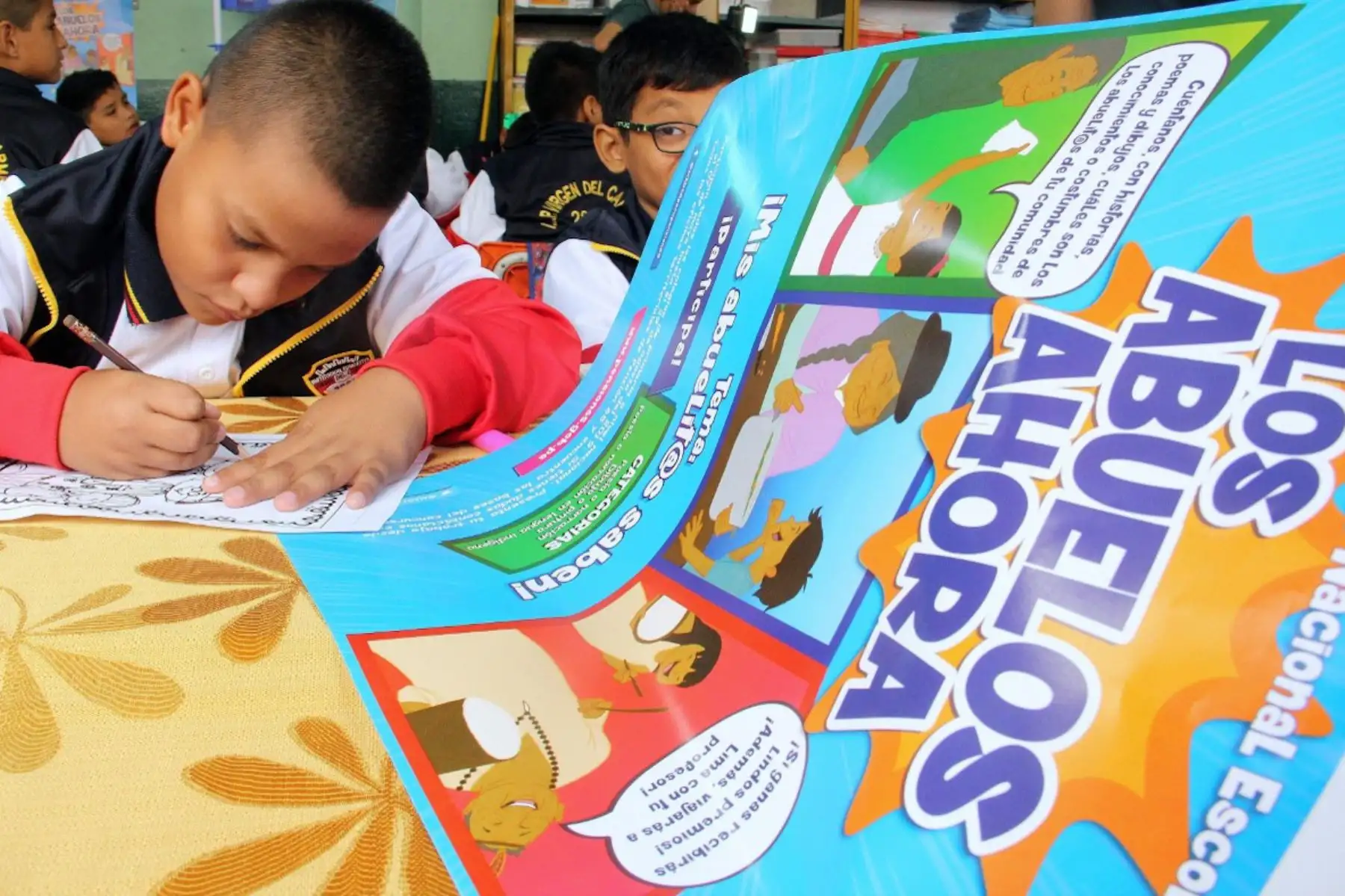 Más de 160,000 trabajos participantes, en los que se promueva el respeto y cuidado de los adultos mayores en todo el país, espera que se presenten en la sétima edición del Concurso Escolar de Dibujo y Narración “Los abuelos ahora”, organizado por Pensión 65, programa social del Ministerio de Desarrollo e Inclusión Social (Midis).