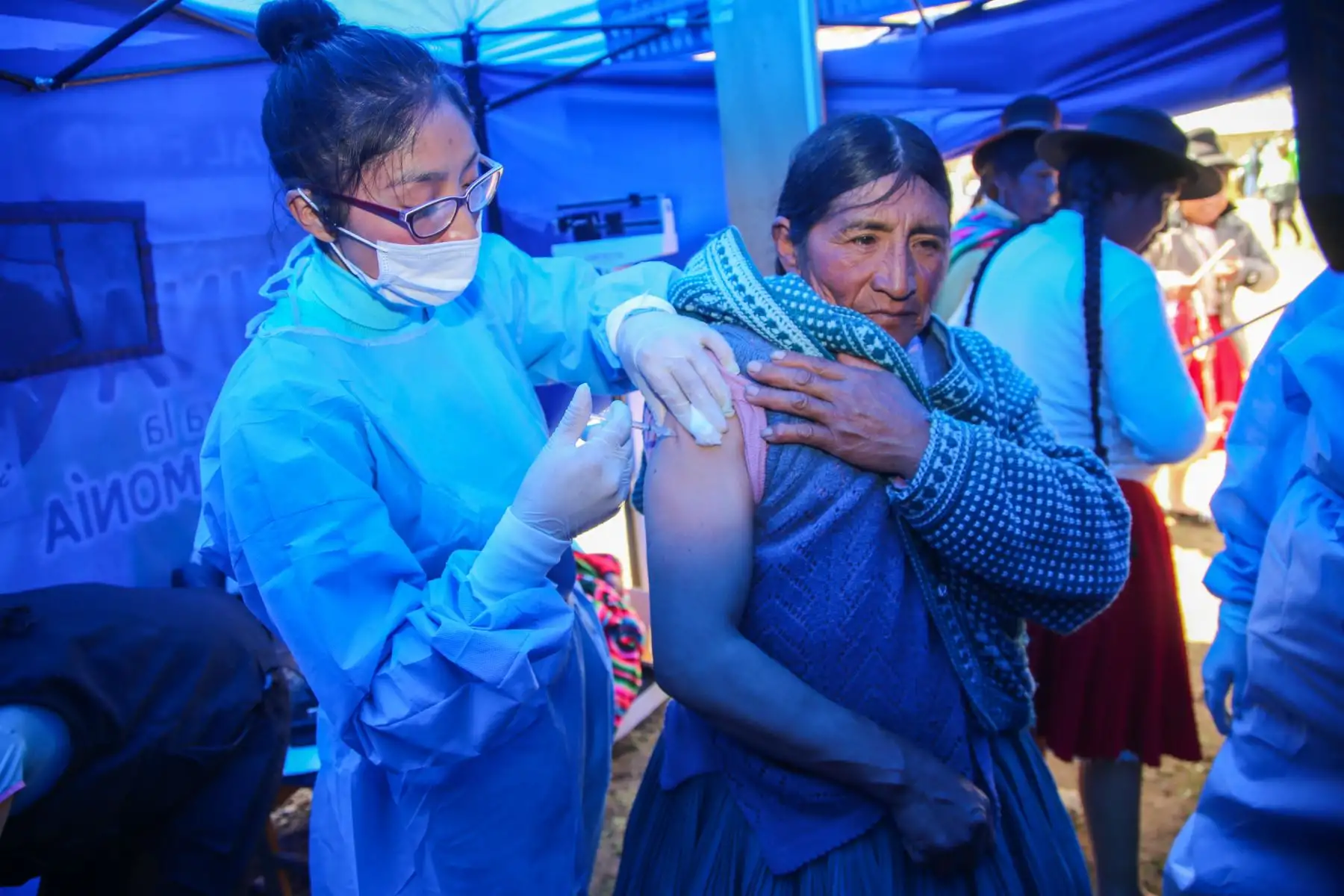 123,151 vacunas contra el neumococo y 64,470 vacunas contra la influenza fueron destinadas en la Región Puno como parte del lanzamiento del Plan Multisectorial ante Heladas y Friaje 2019–2021 denominado Operación Abrigo. Foto: ANDINA/ MINSA