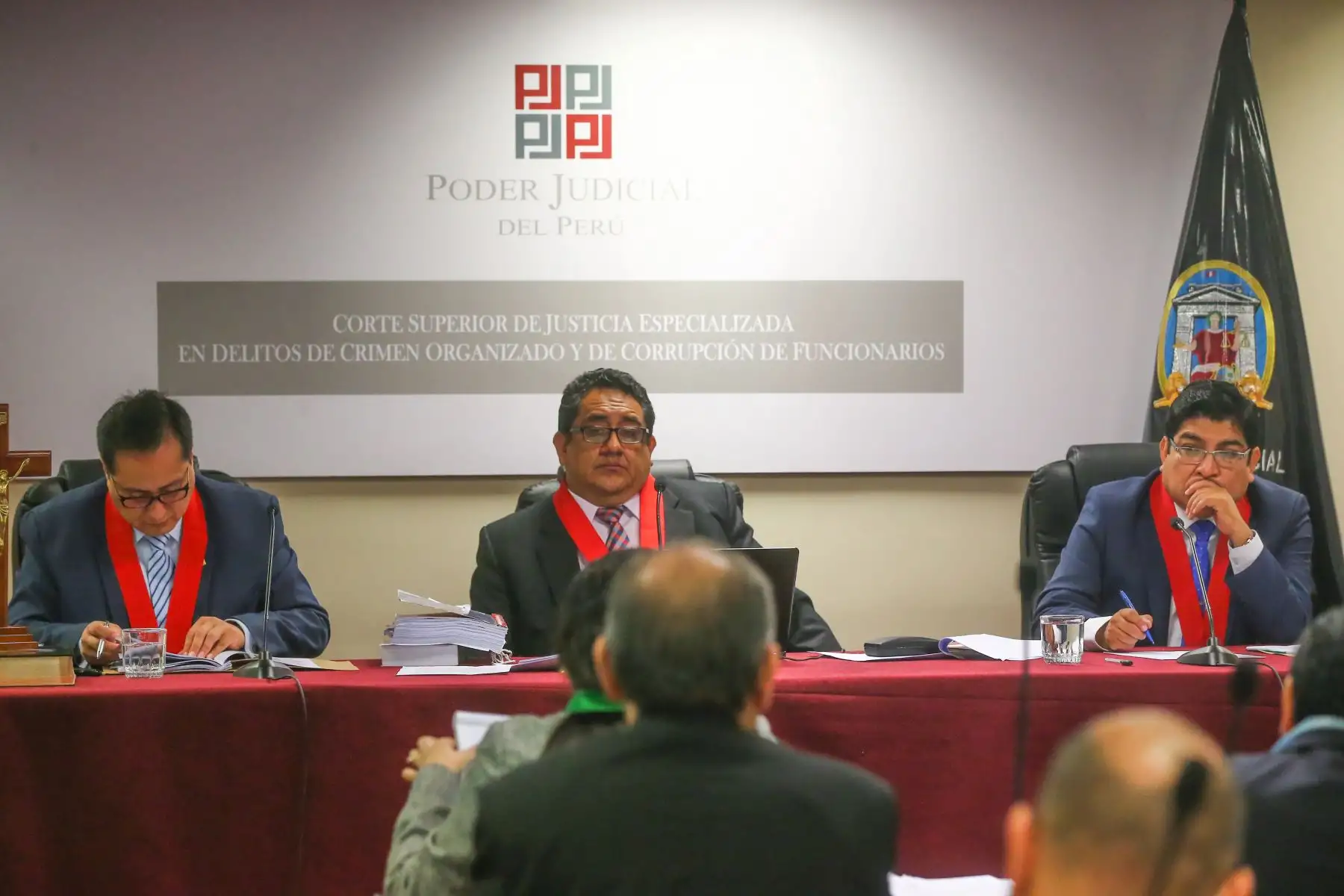 Audiencia de apelación interpuesta por la defensa de Luis Nava contra el auto que declaró fundado el requerimiento de prisión preventiva por el plazo de 36 meses. Foto: ANDINA/ Hector Vinces